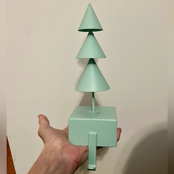 Gorgeous! Super Heavy “West Elm” Mint Green Tree Stocking Holder! - Picture 2 of 16